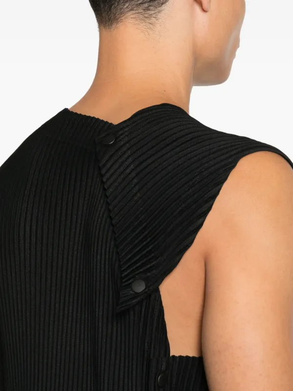 Homme Plissé Issey Miyake プリーツ トップ | ブラック | FARFETCH JP