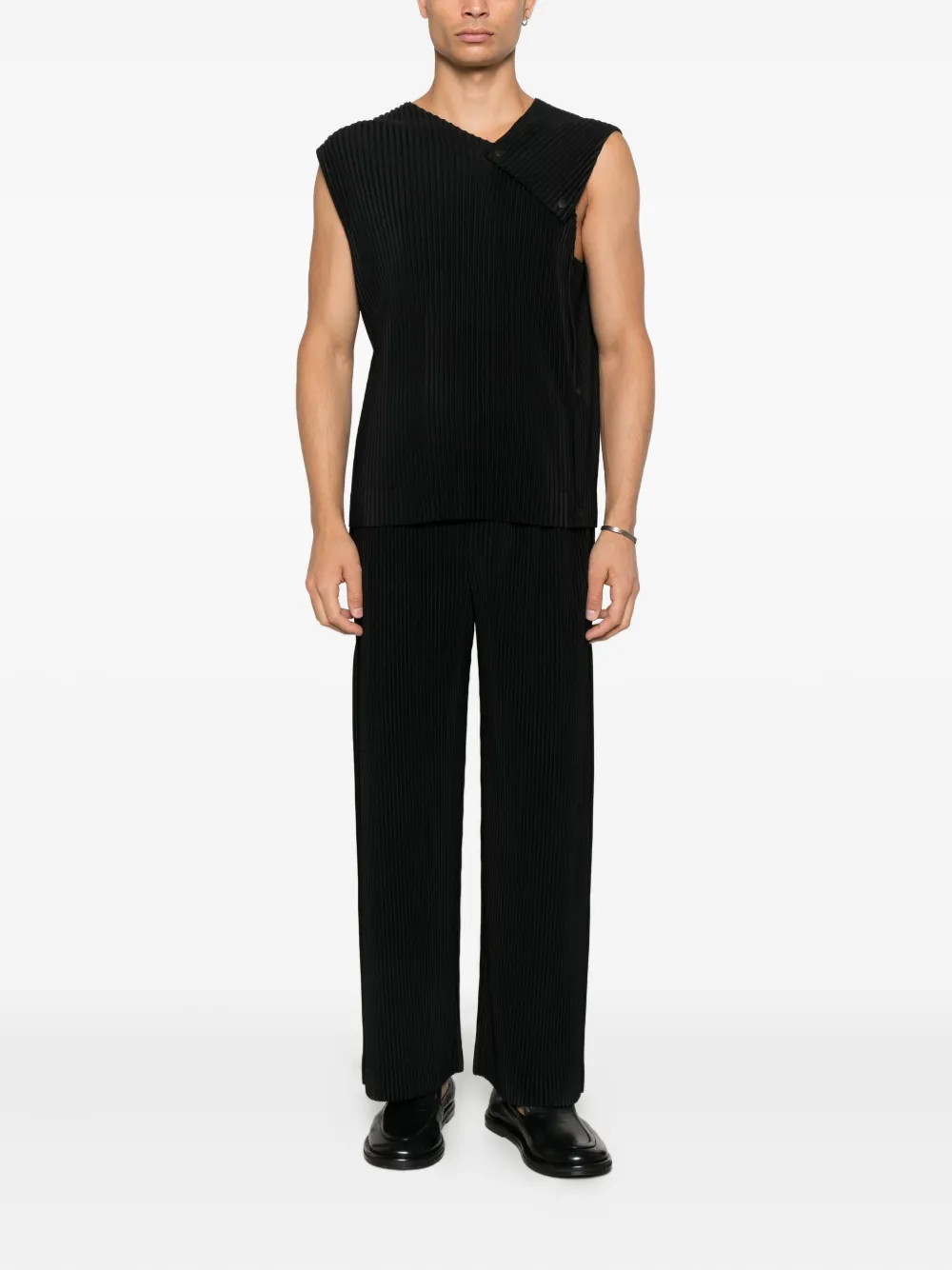 Homme Plissé Issey Miyake Geplooide spencer - Zwart