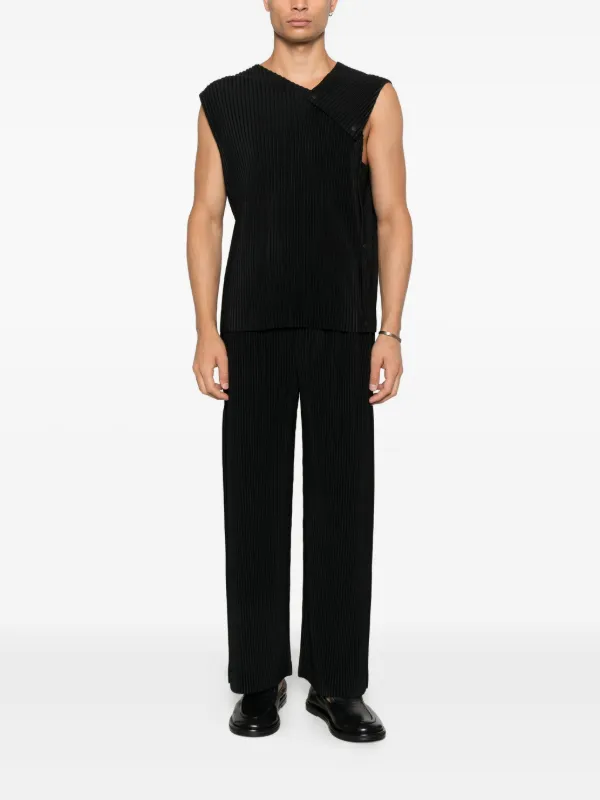 HOMME PLISSÉ ISSEY MIYAKE オムプリ/プリーツトップ Homme Plissé Issey Miyake プリーツ トップ | ブラック | FARFETCH JP