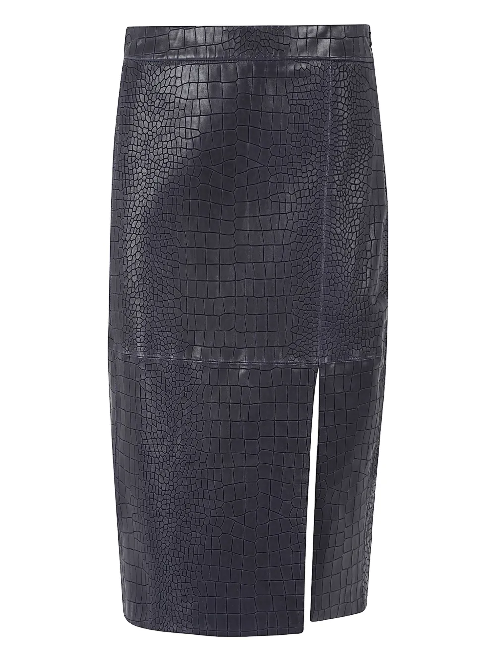 Enes crocodile-effect slit skirt - Grijs