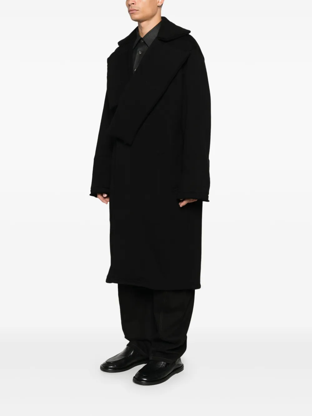 Yohji Yamamoto Jas met brede revers Zwart