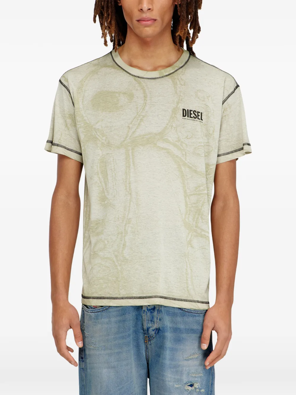  Diesel Crew-neck T-shirt - Neutrals 
