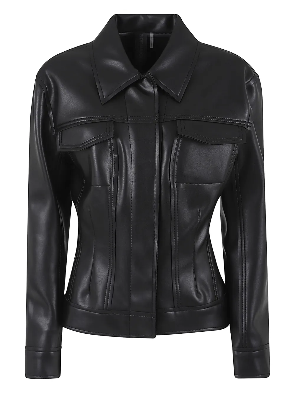 Norma Kamali Faux-leather Jacket In Black