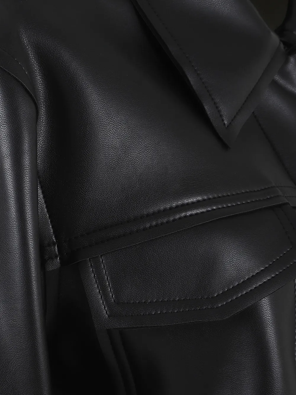 Norma Kamali Faux-leather Jacket In Black
