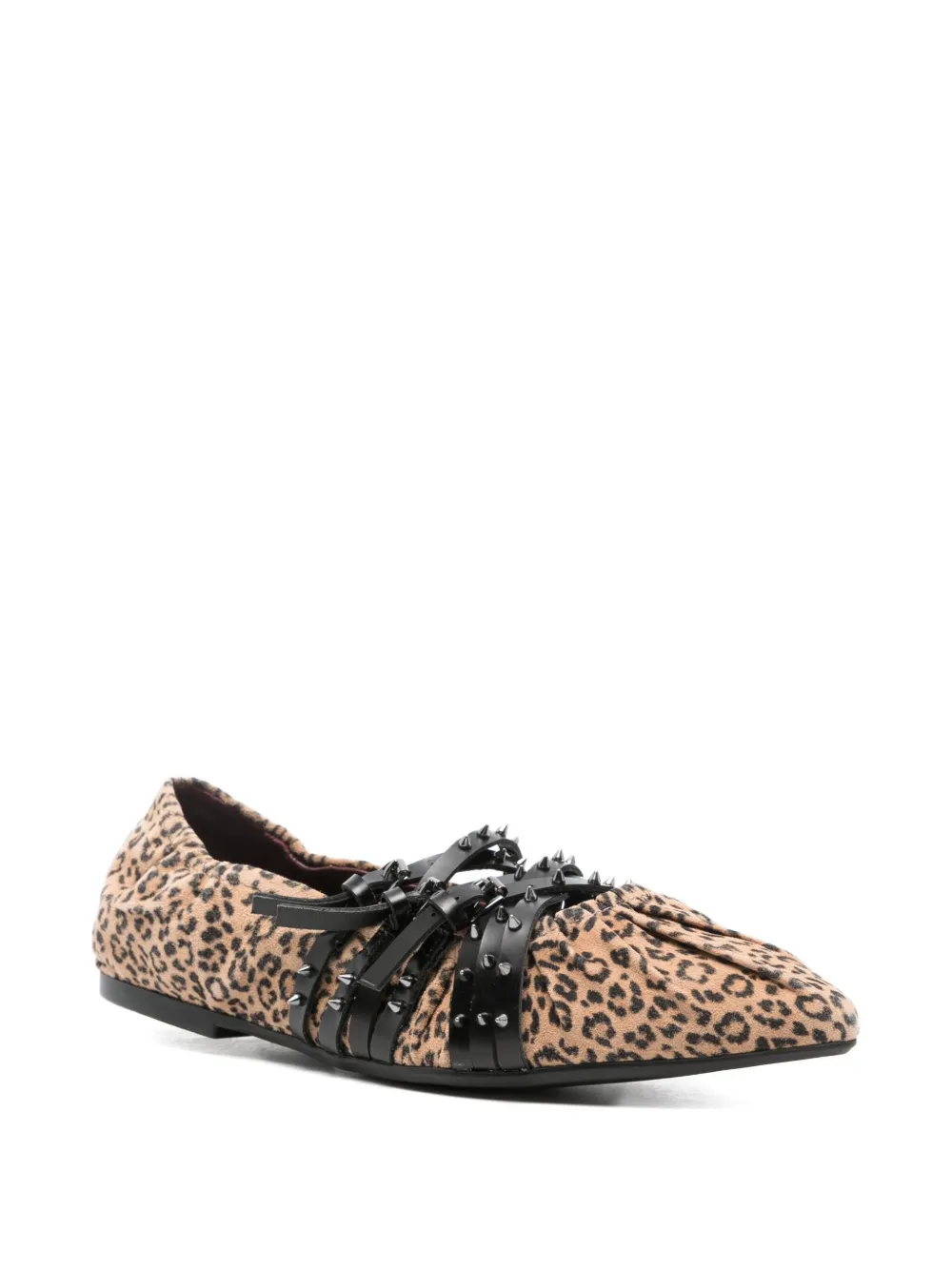 Ash Brenda animal-print ballet flats - Beige
