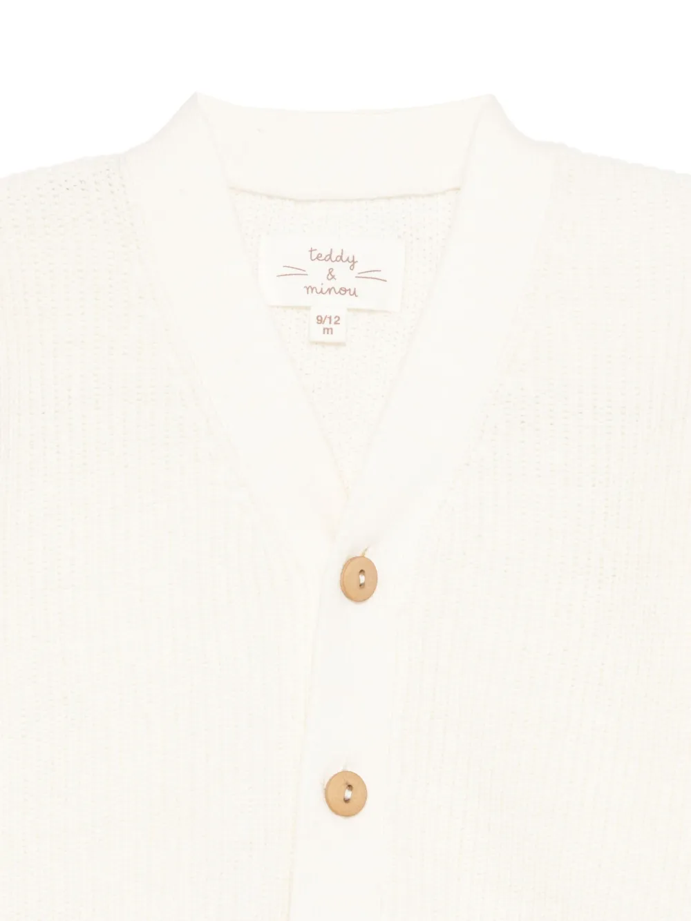 TEDDY & MINOU Vest met V-hals Wit