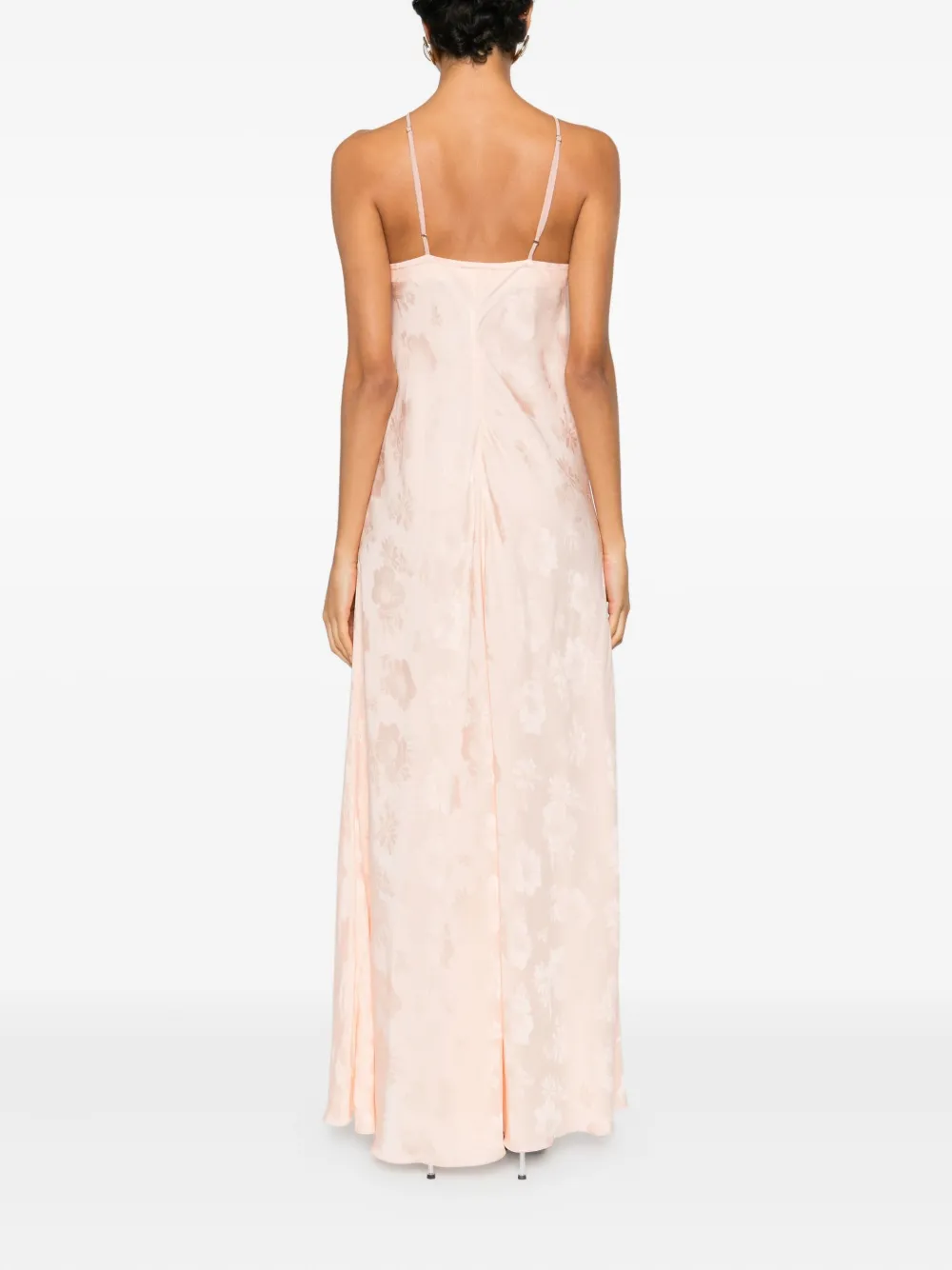 Forte Maxi-jurk met overslag en bloemenprint Roze