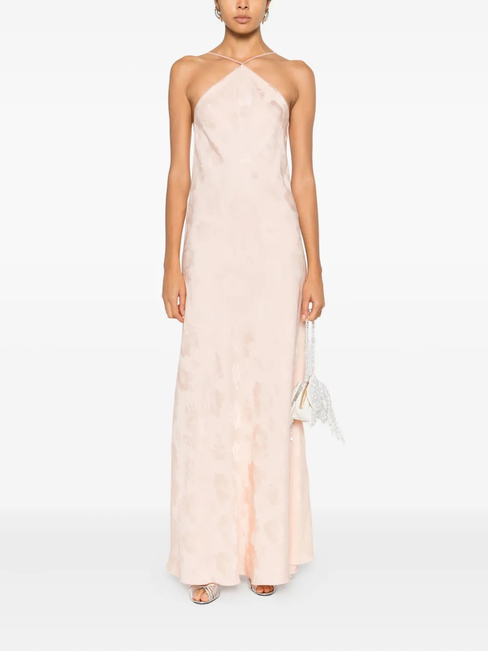 Forte Forte Maxi-jurk met overslag en bloemenprint - Roze