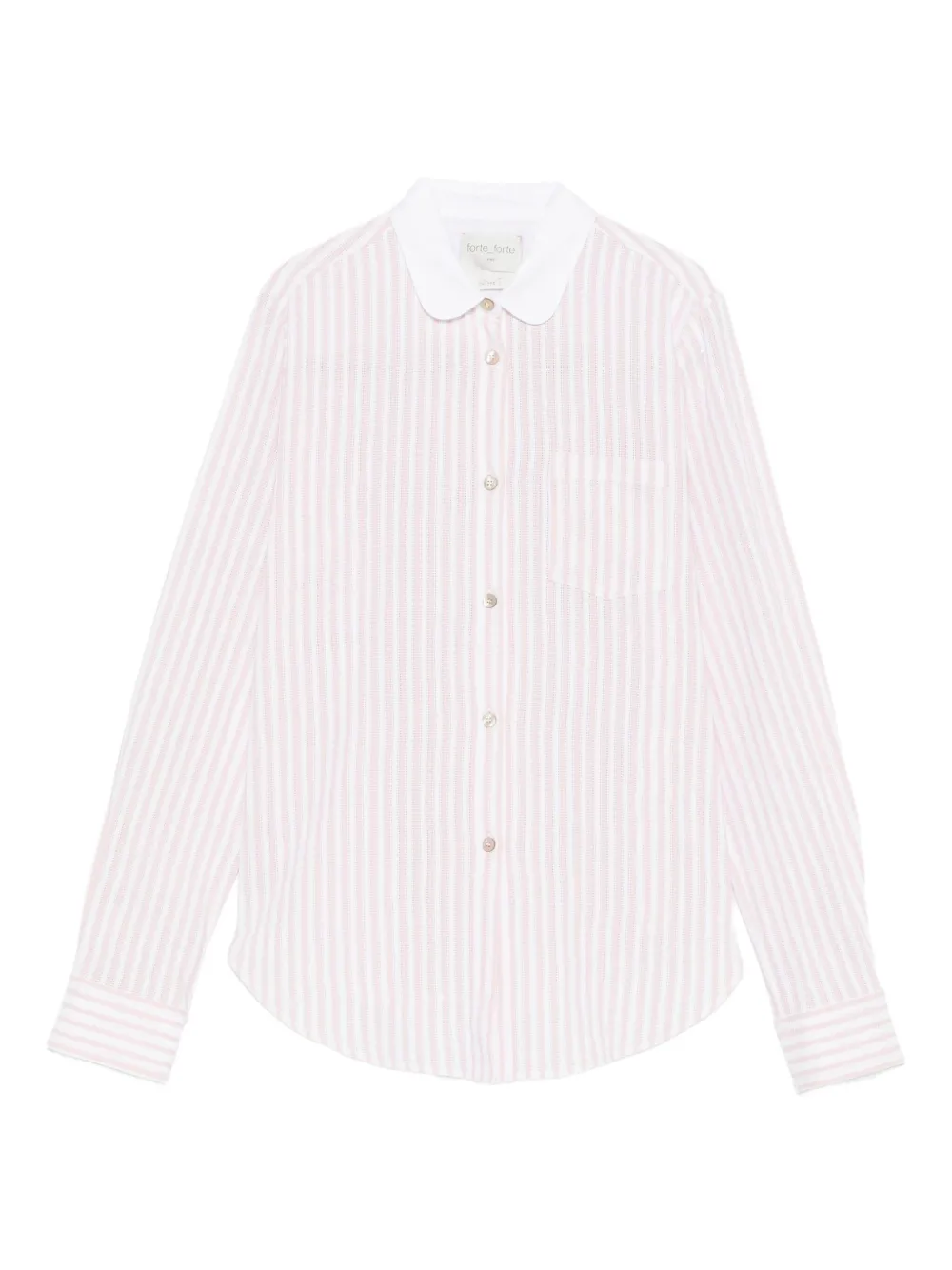 Forte Forte Camicia con colletto a righe - Bianco