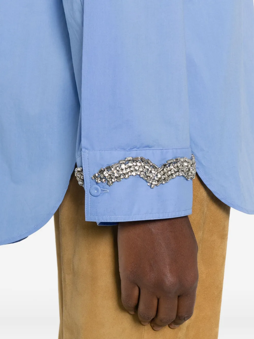 Forte Verfraaid shirt Blauw
