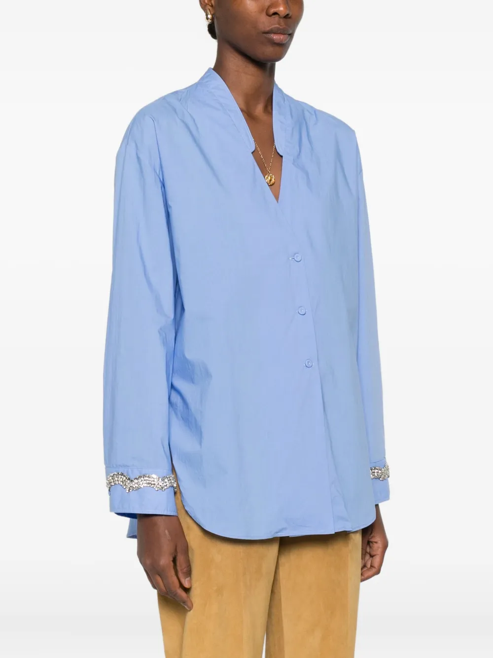  Forte Forte Embellished Shirt - Blue 