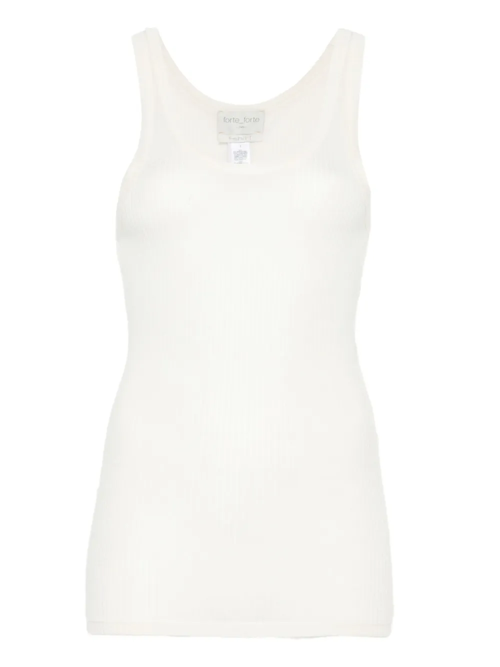 Forte Forte Top a coste - Bianco