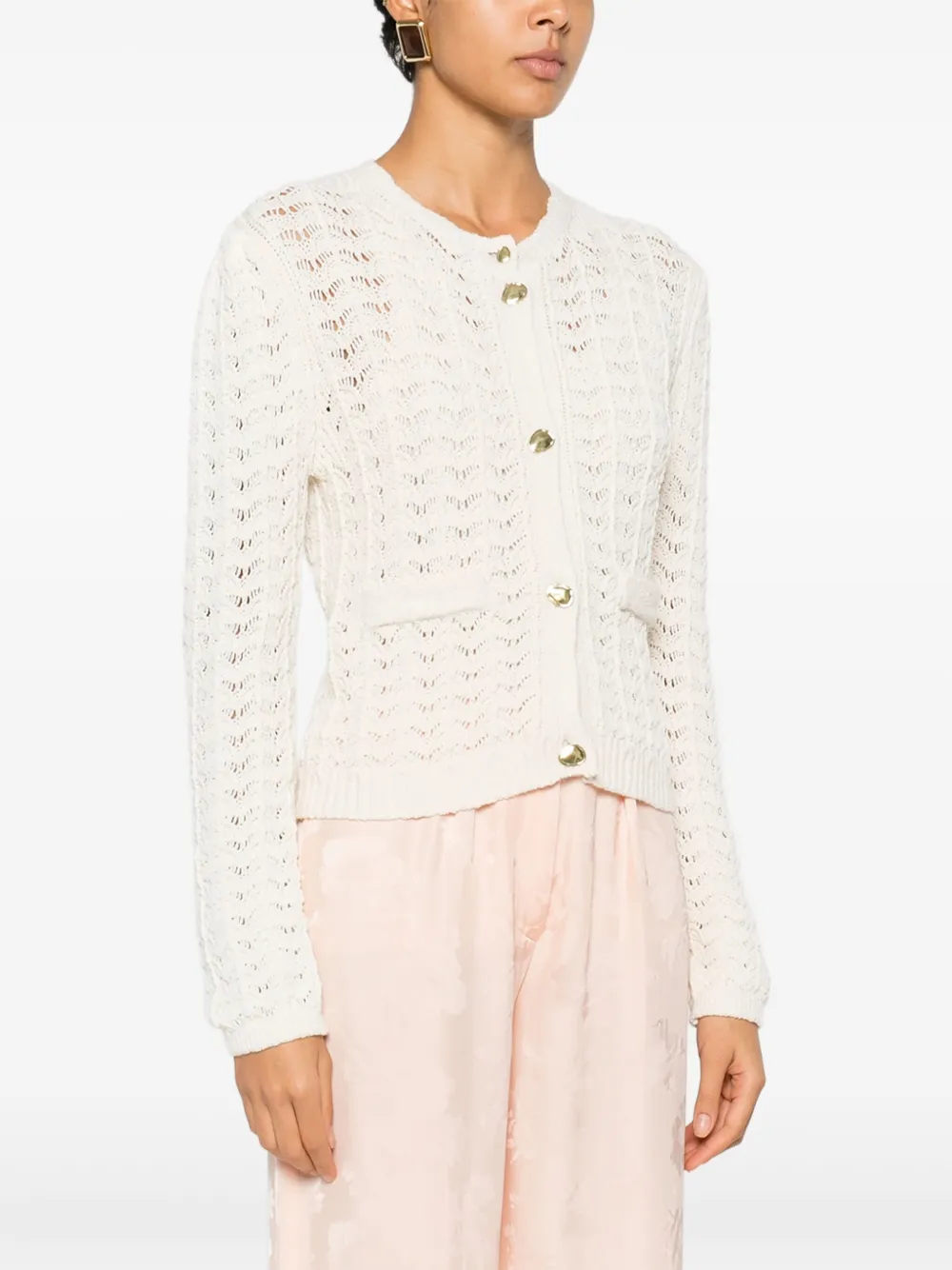  Forte Forte Buttoned Pockets Cardigan - White 