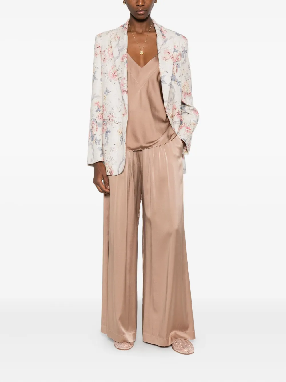  Forte Forte Floral Single-button Blazer - Neutrals 