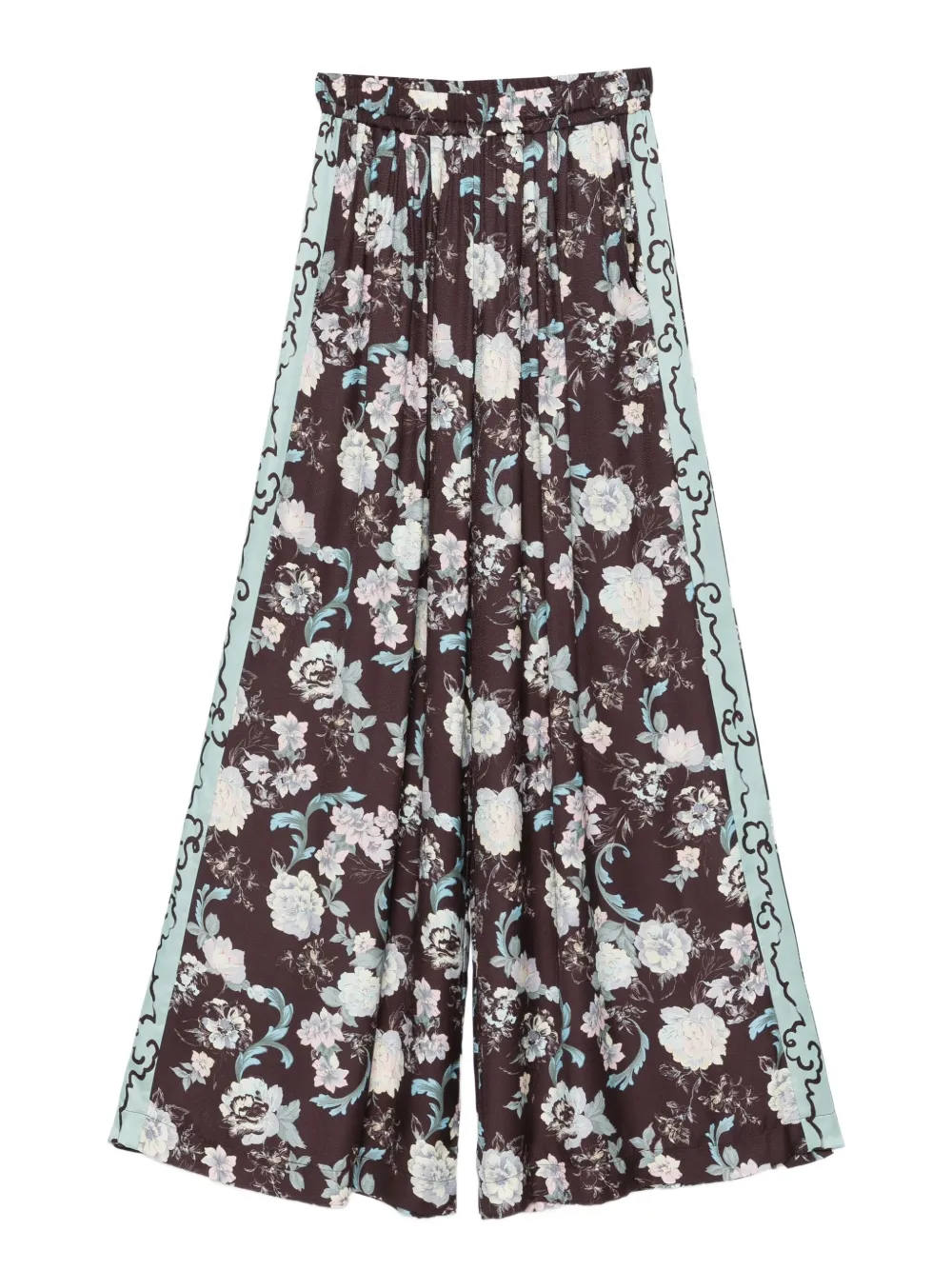 Forte Forte Pantaloni a fiori - Marrone