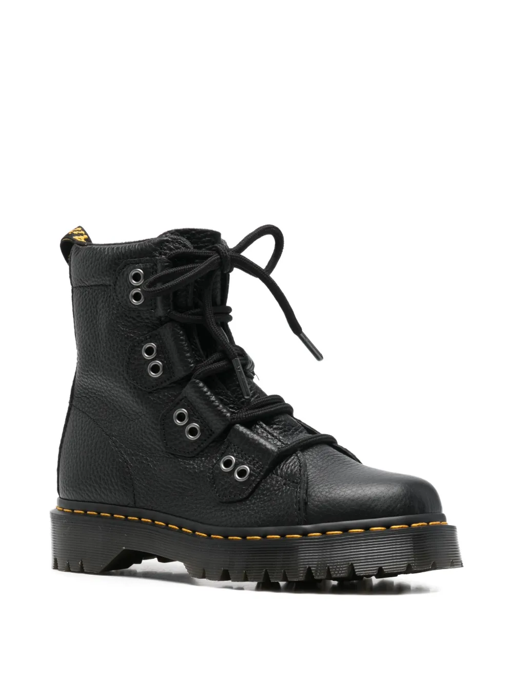 Dr. Martens Leather Boots In Black