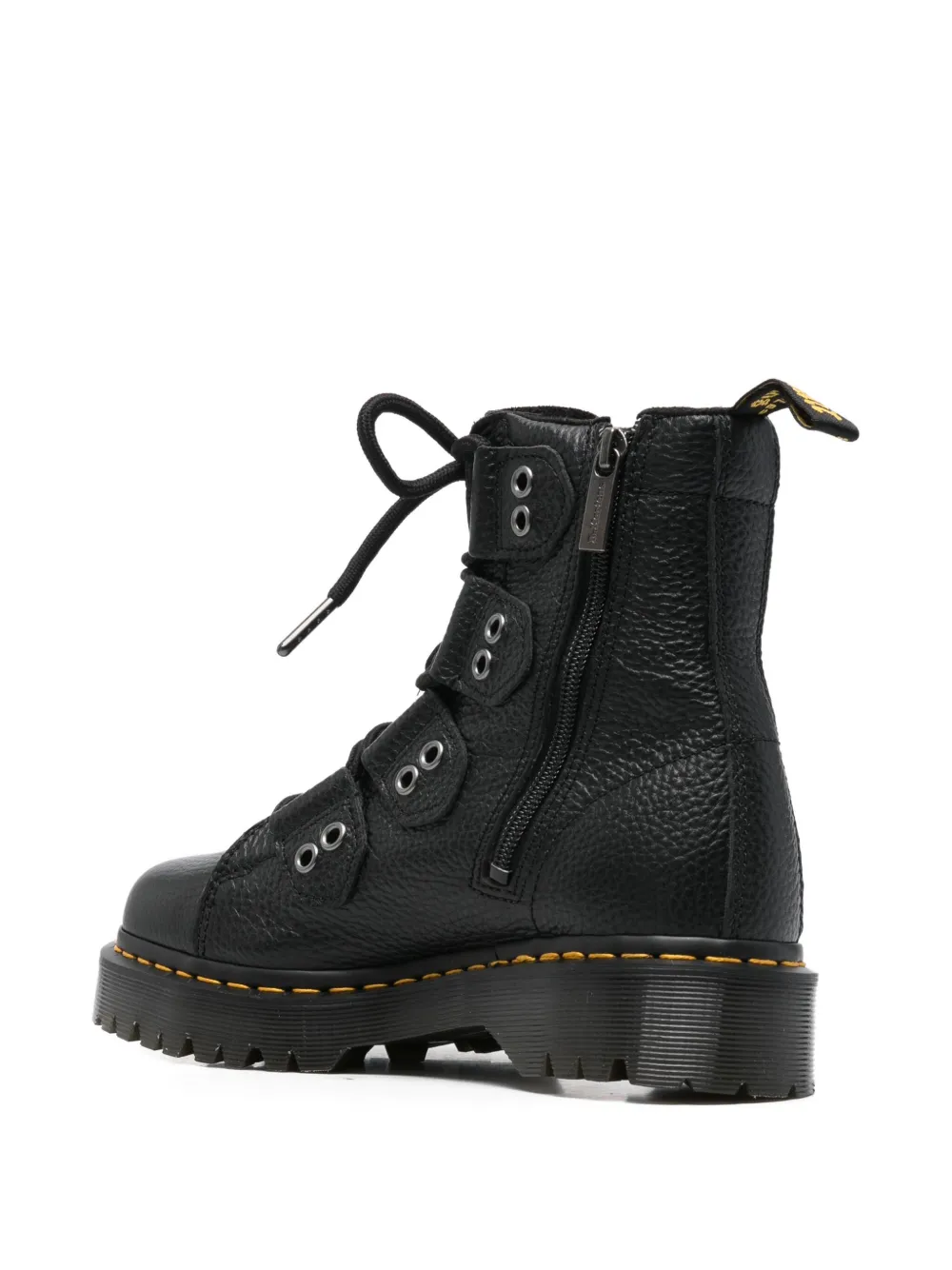 Dr. Martens Leather Boots In Black