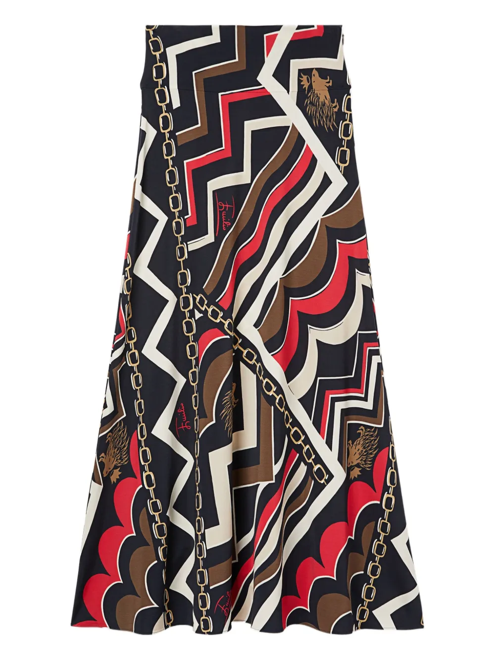 PUCCI abstract-print maxi skirt | Black | Image 1