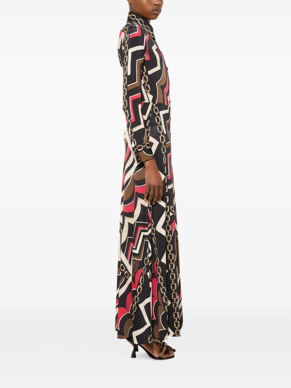 PUCCI Maxi-rok met abstracte print Zwart
