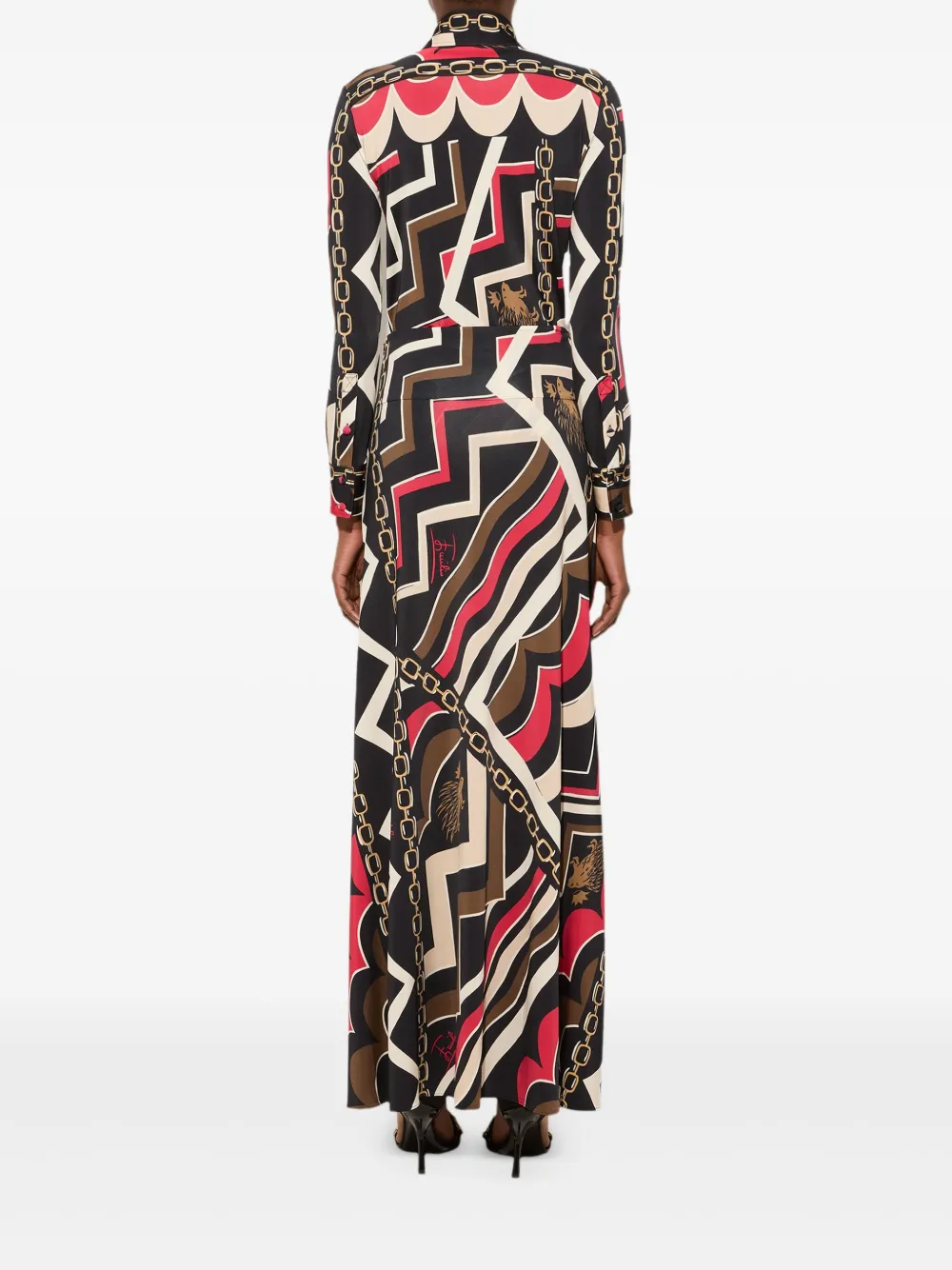 PUCCI Maxi-rok met abstracte print Zwart