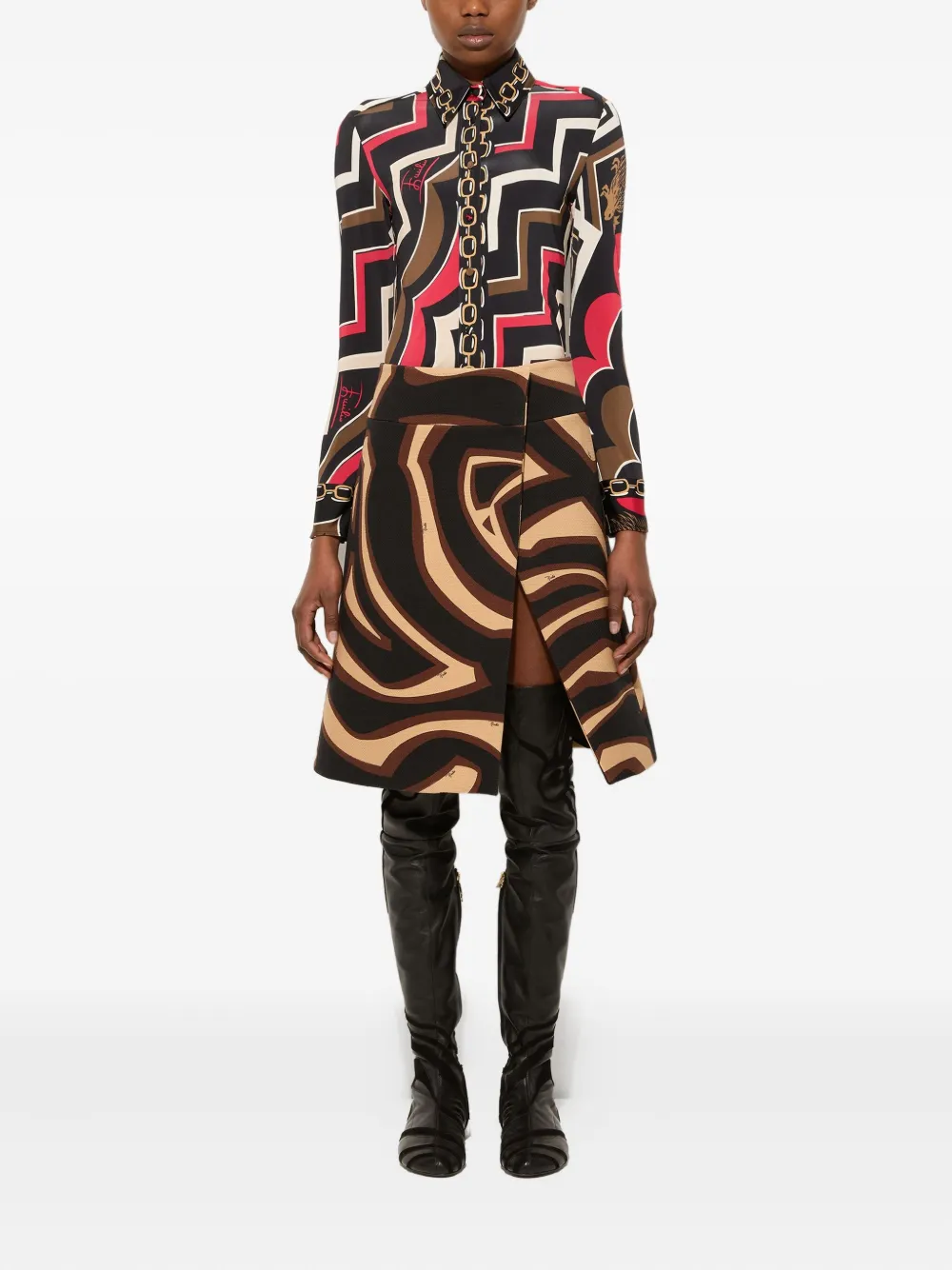 PUCCI Istrice-print shirt - Zwart