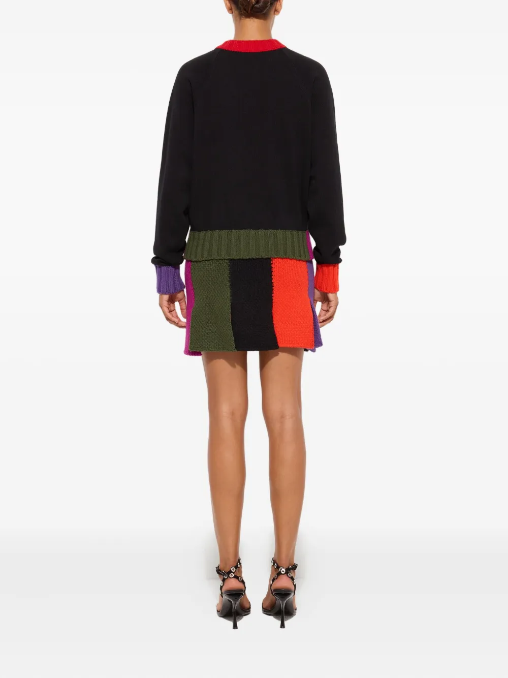 Pucci Color-block Pocket Cardigan In Black
