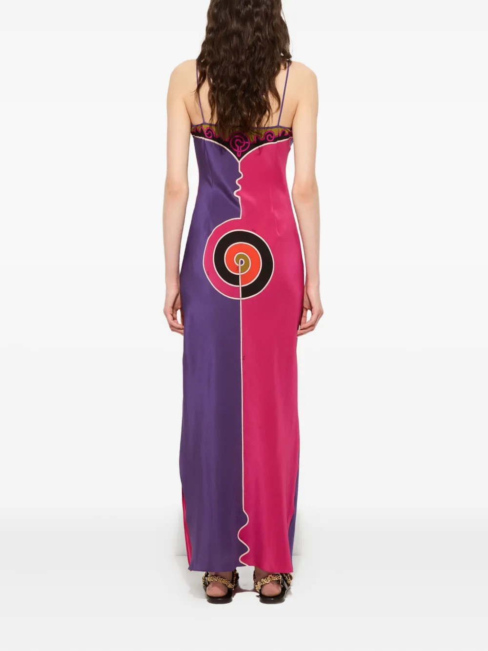 Pucci Abstract-print Maxi Dress In Multi