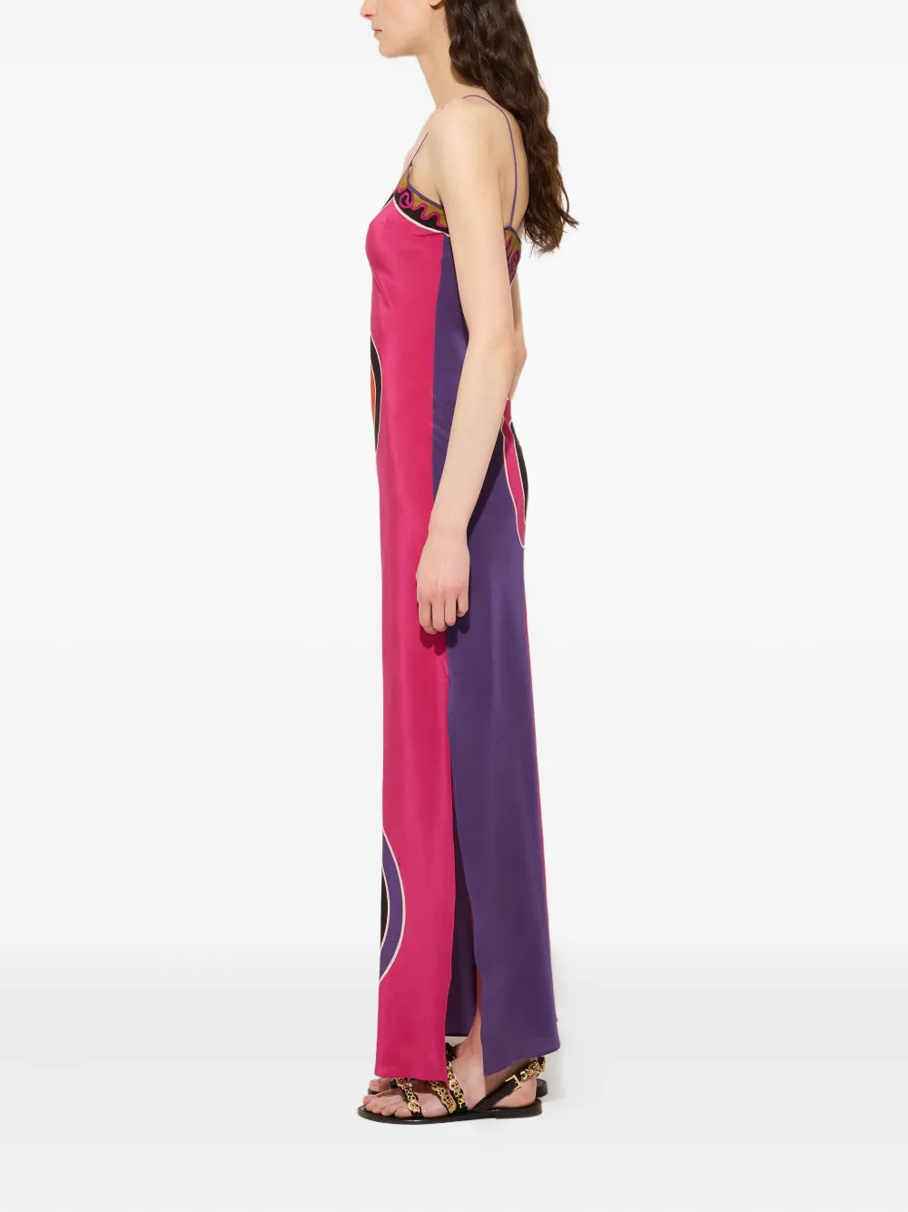Pucci Abstract-print Maxi Dress In Multi
