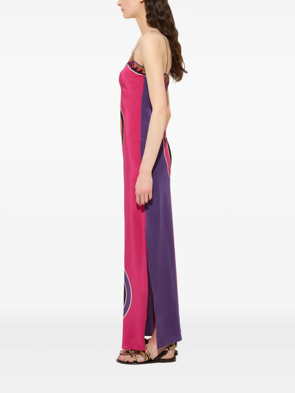 PUCCI Maxi-jurk met abstracte print Paars