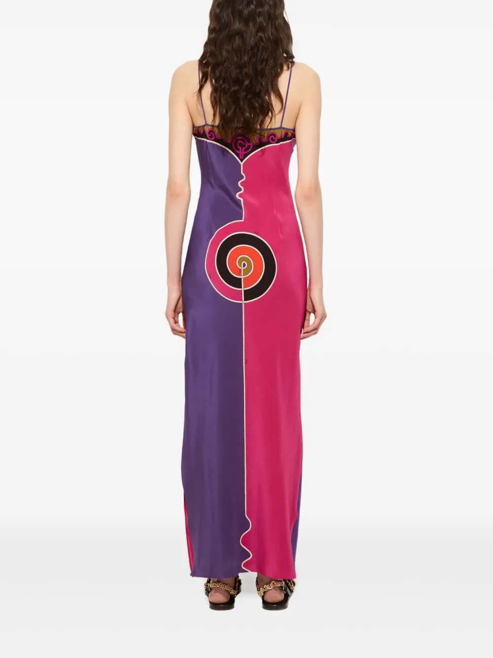 PUCCI Maxi-jurk met abstracte print Paars