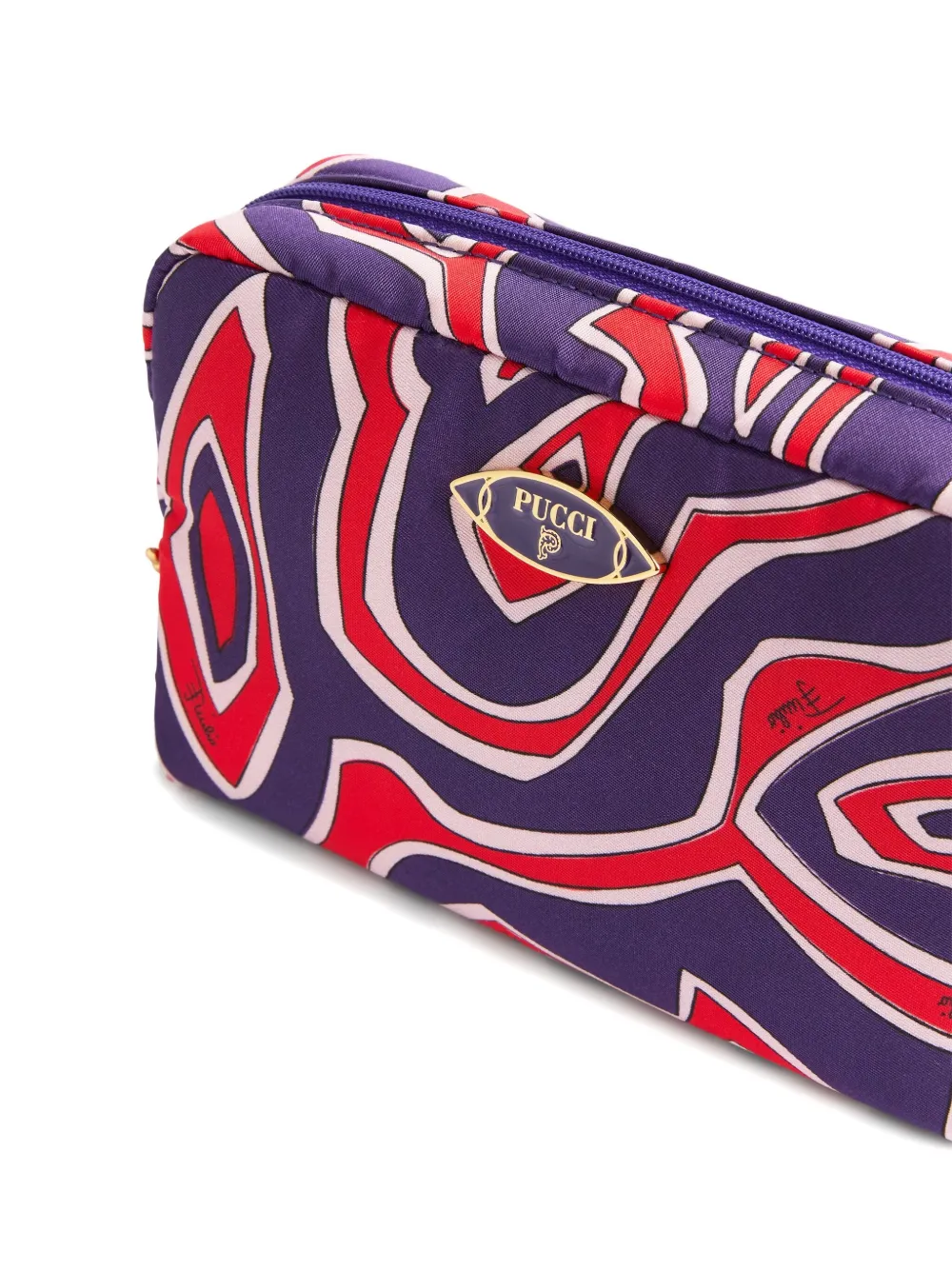 PUCCI Make-up tas met labirinto-print Paars