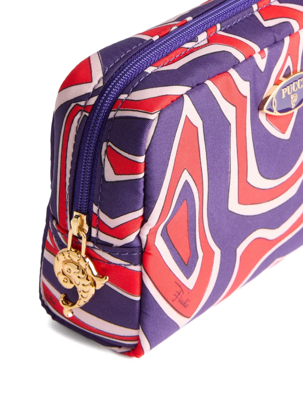 PUCCI Make-up tas met labirinto-print Paars