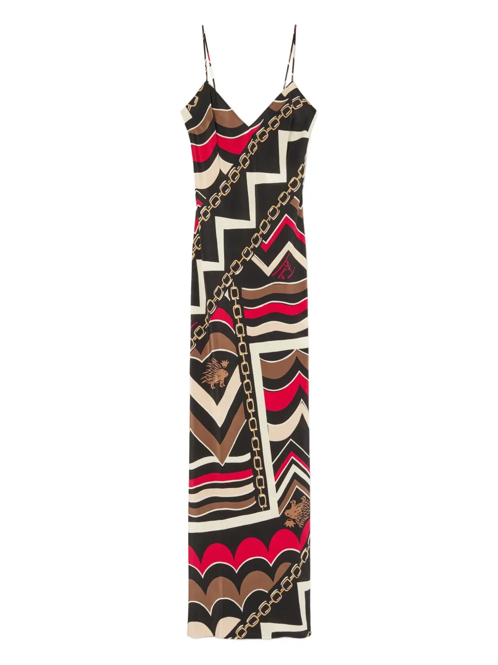Pucci Istrice-print Maxi Dress In Multi