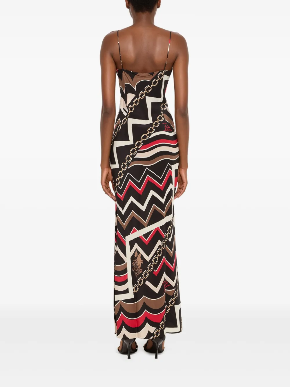 PUCCI Maxi-jurk met Istrice-print Zwart