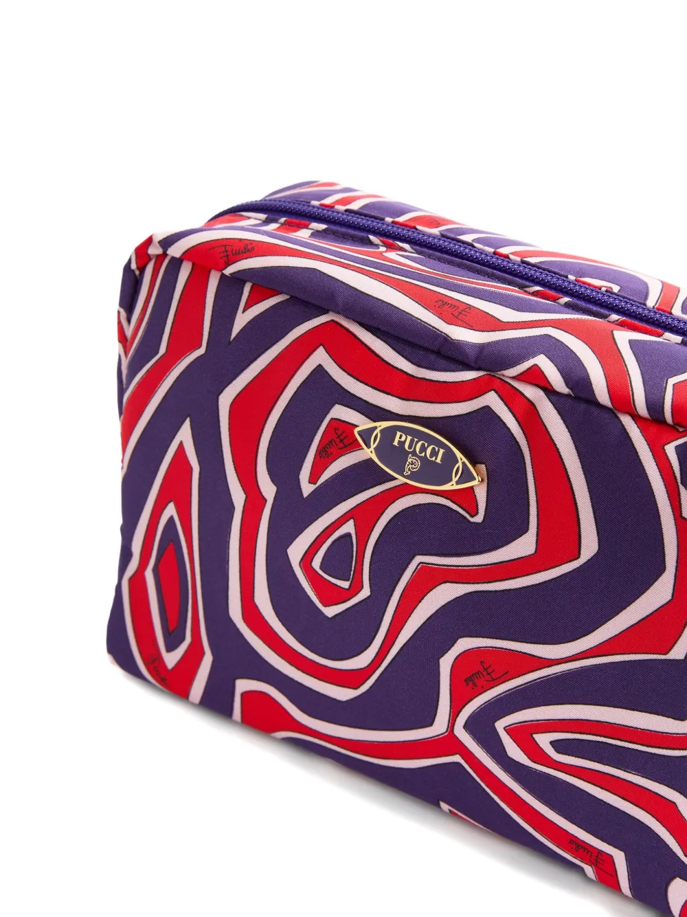 PUCCI Make-up tas met labirinto-print Paars