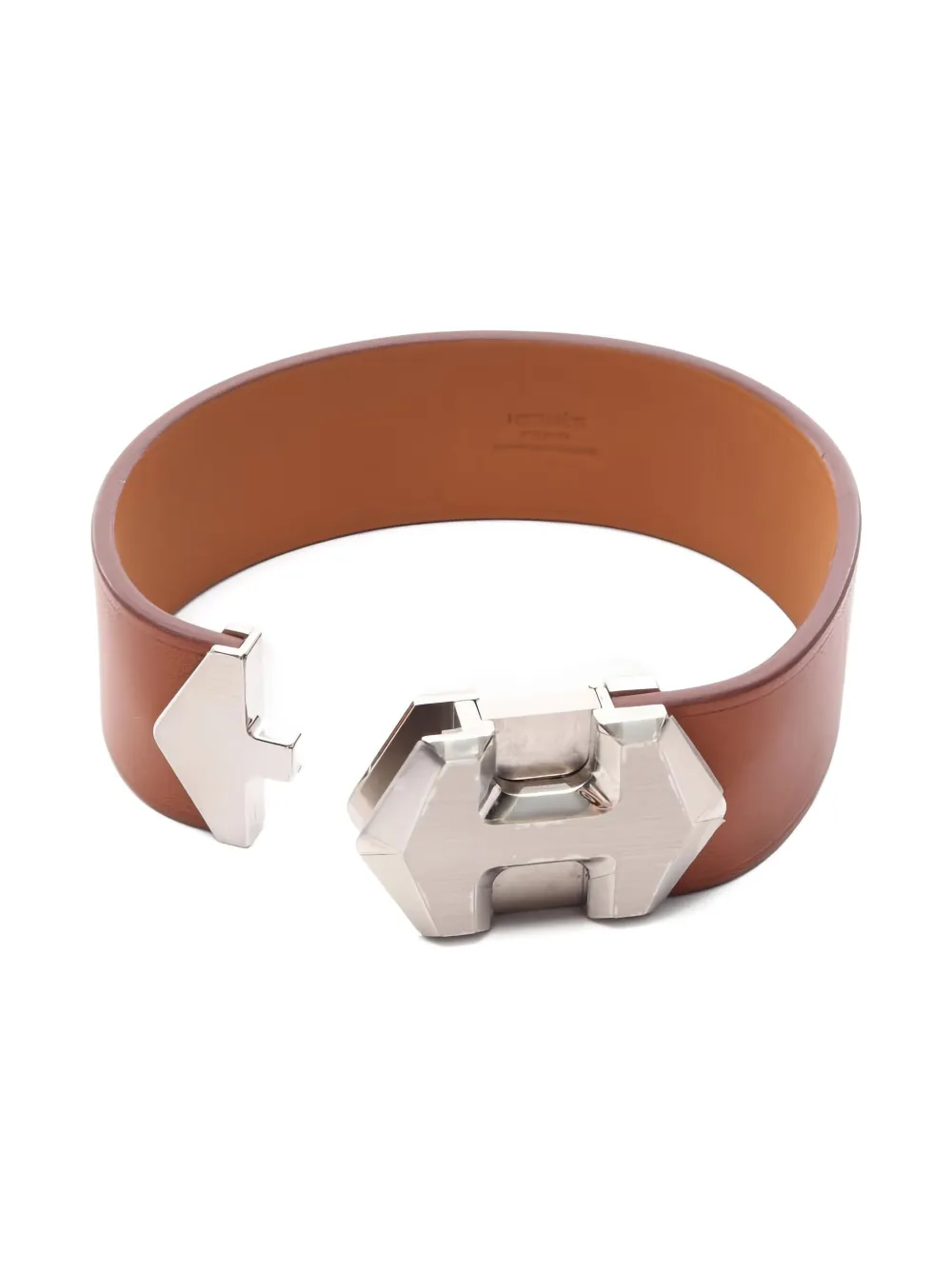 Pre-owned Hermes Super H Bangle Bracelet In Brown