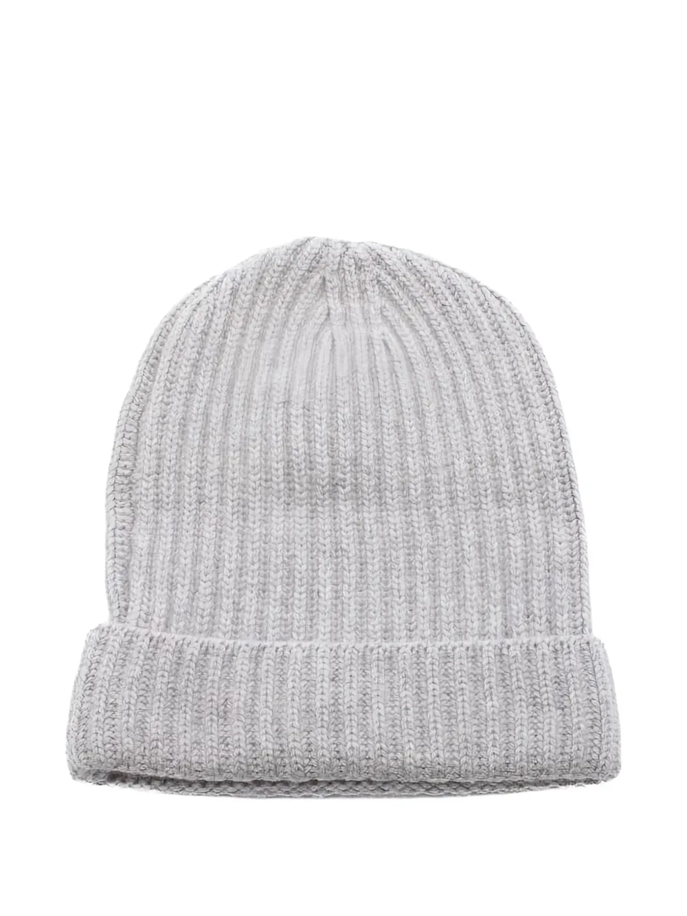 Pre-owned Chanel Coco Mark Cashmere Beanie Hat In Gray