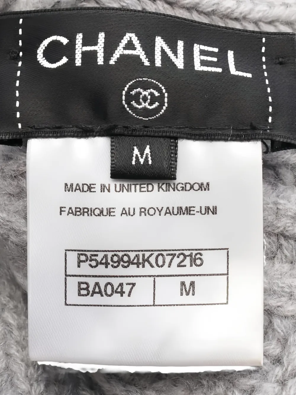 Pre-owned Chanel Coco Mark Cashmere Beanie Hat In Gray