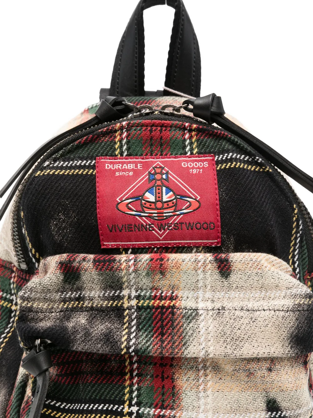 Vivienne Westwood George Tartan-print Backpack In Black