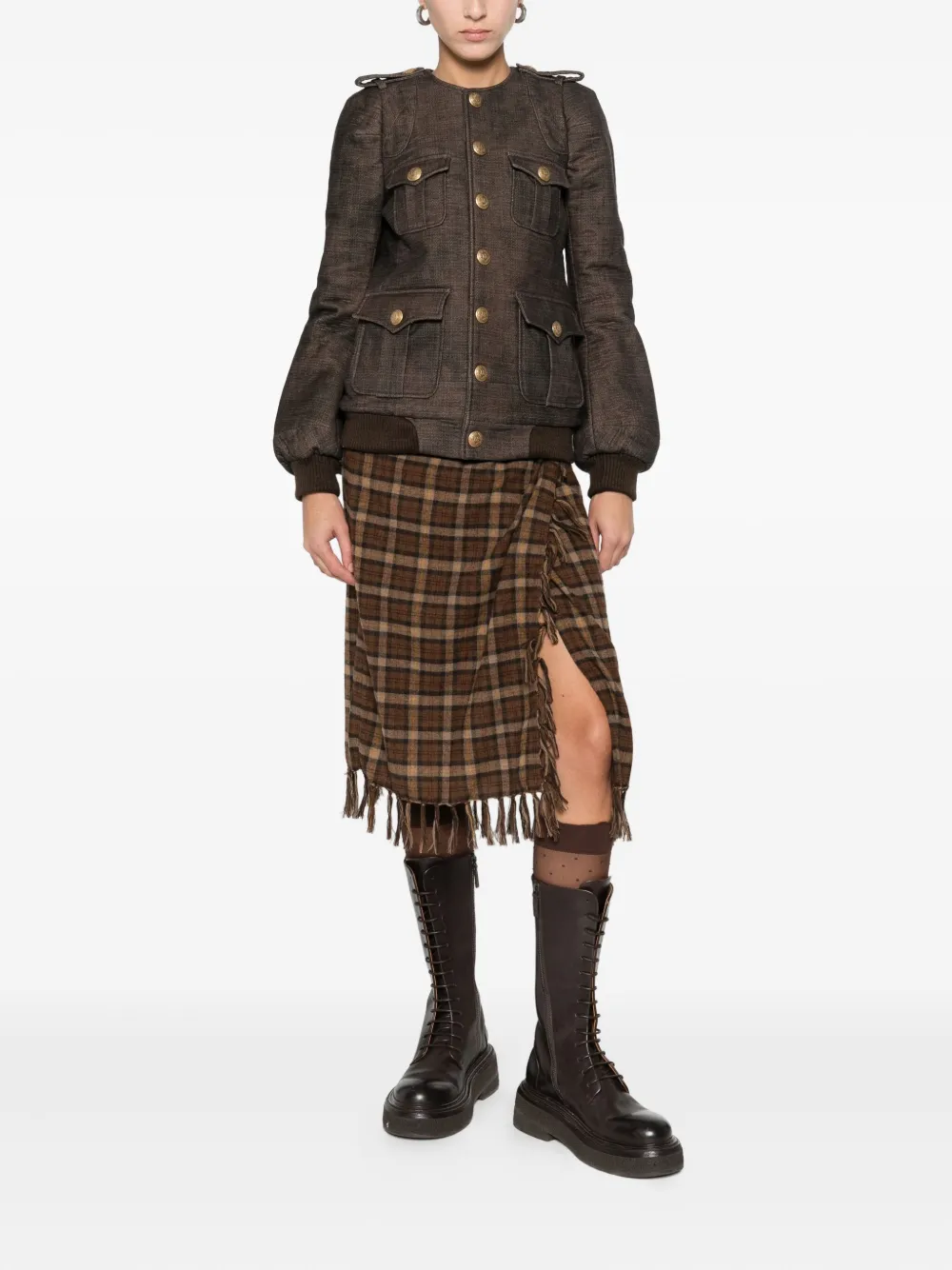R13 mélange-effect multi-pocket jacket | Military Jackets | Image 2