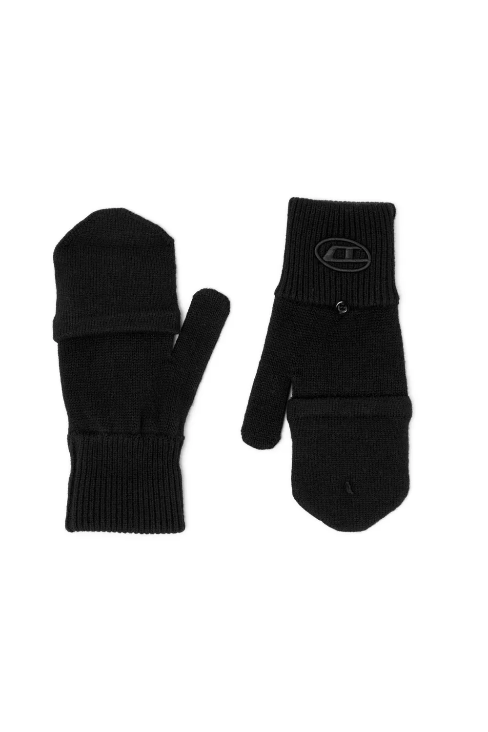 Diesel logo-embroidery gloves | Black | Image 1