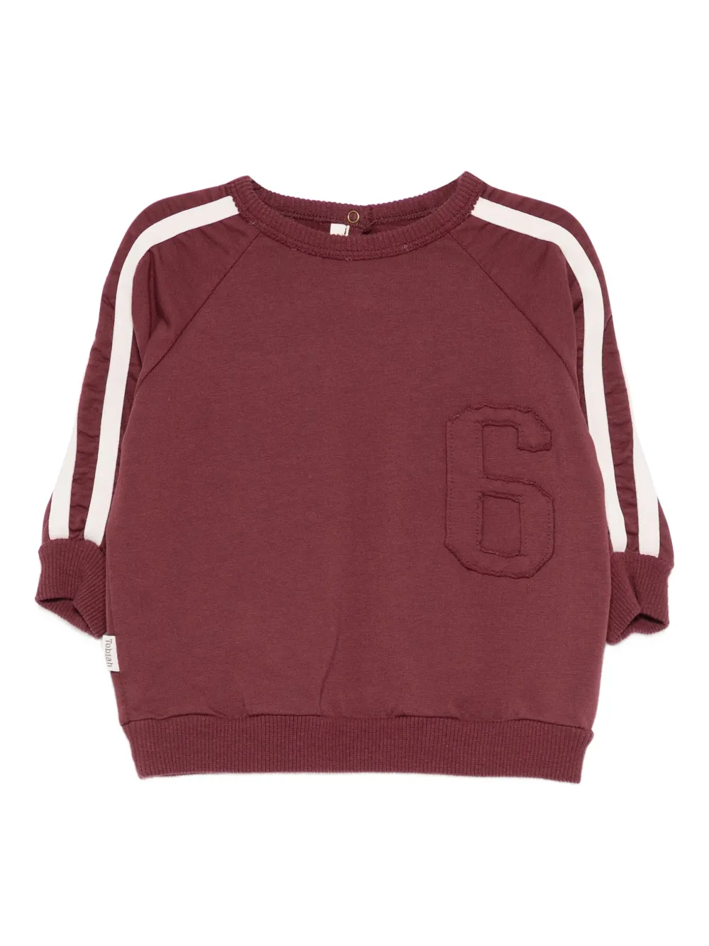 Zhoe & Tobiah stripe appliqué sweat - レッド Zhoe & Tobiah stripe appliqué sweat - レッド