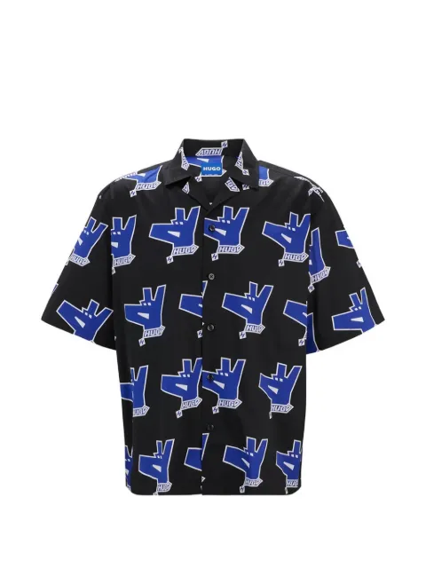 HUGO graphic-print short-sleeved shirt