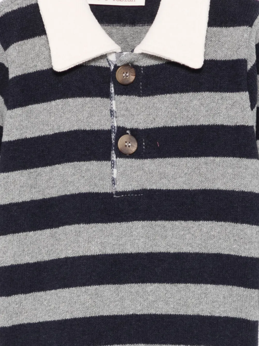 Zhoe & Tobiah Gestreept poloshirt Blauw