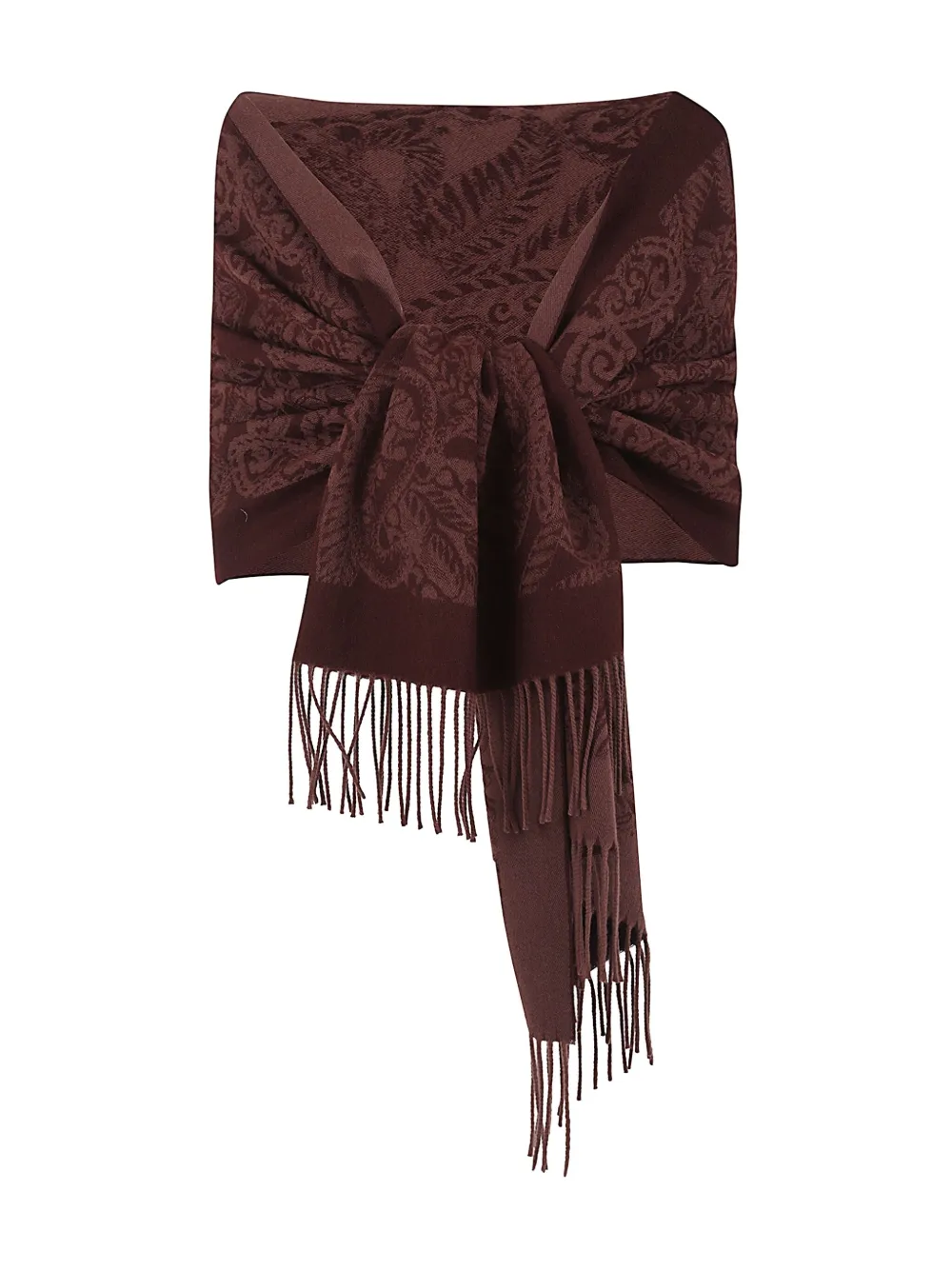 Etro Women Silk Scarf With Paisley Print In Brown