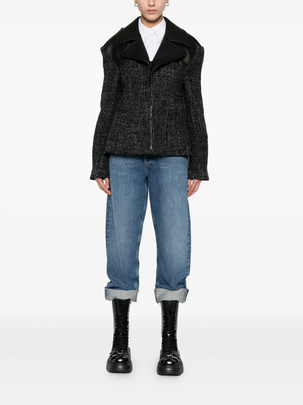 Yohji Yamamoto Panelled Jacket In Black