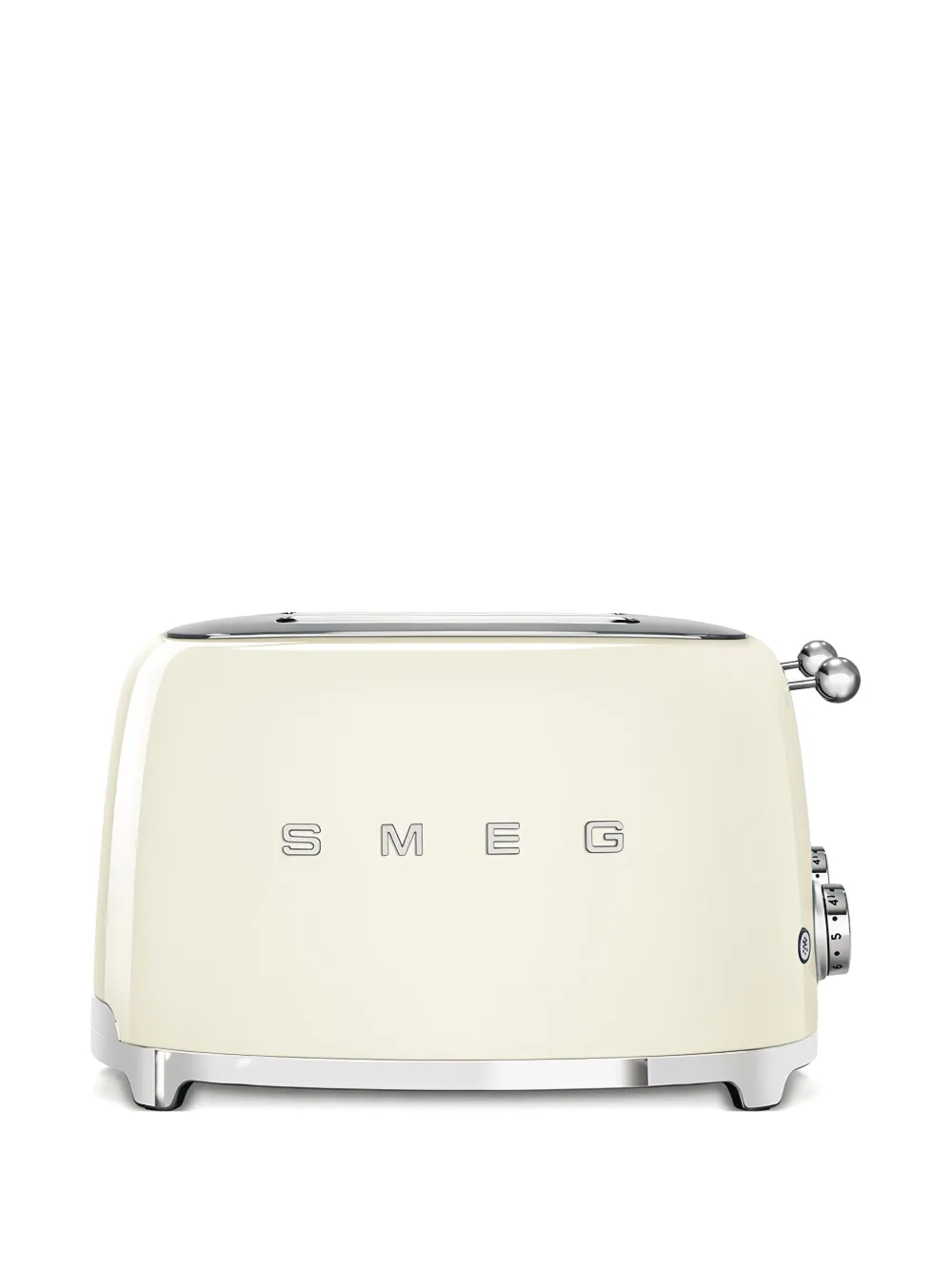 Smeg logo lettering Plissé four-toaster | Neutrals | Image 1