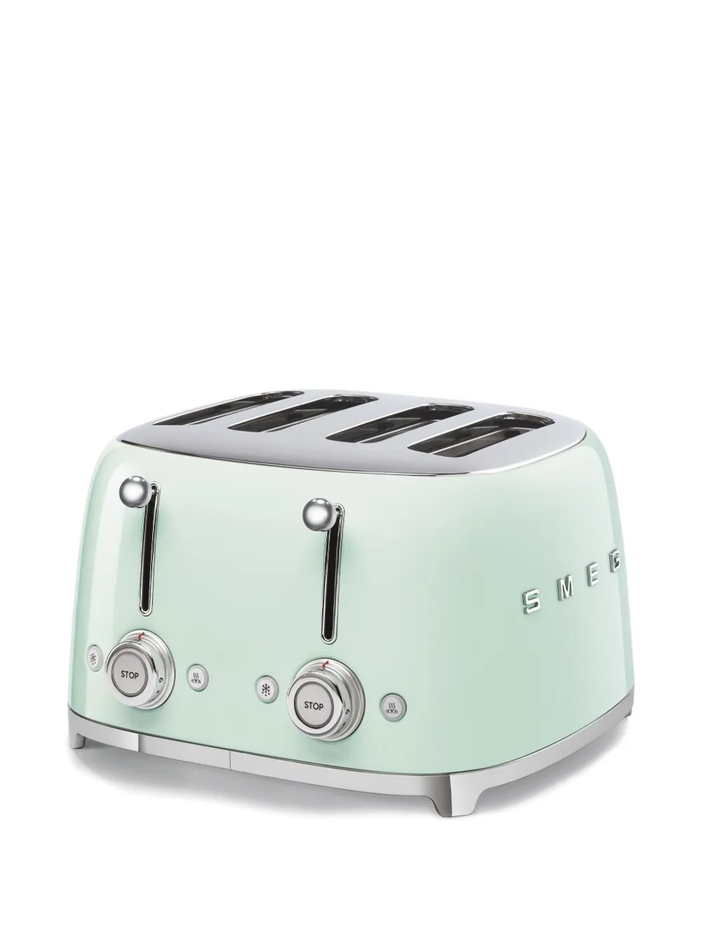 Smeg chrome-tone detailing Plissé four-toaster | Electrodomésticos de cocina | Image 2
