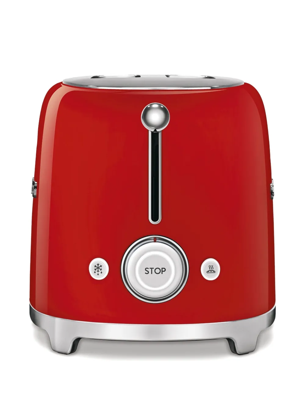 Smeg Dial Control Plissé Two-toaster In Red