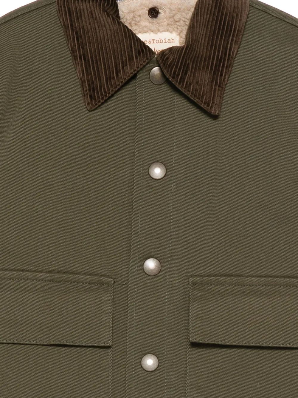 Zhoe & Tobiah Jack met ribfluwelen kraag en zak Groen